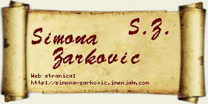 Simona Žarković vizit kartica